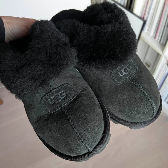 UGG Black Coquette Slippers Size 7 - Picture 9 of 10